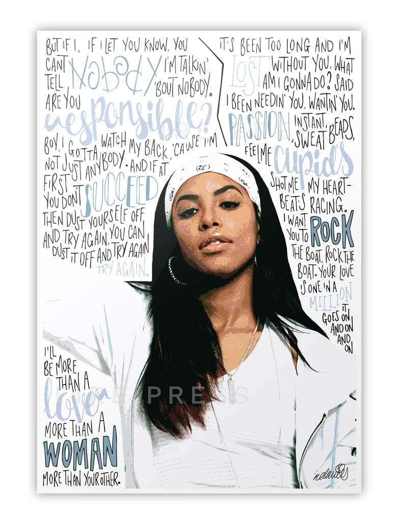 Aaliyah Lyrics Poster