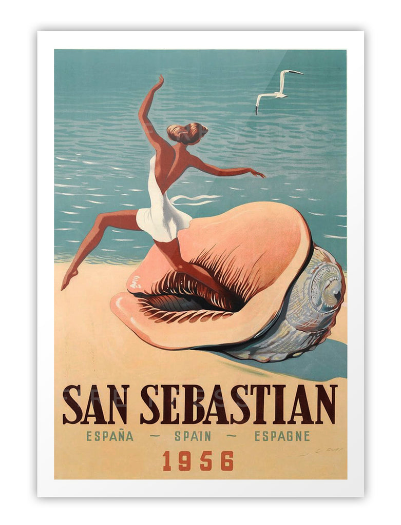 Restored Vintage San Sebastian Poster