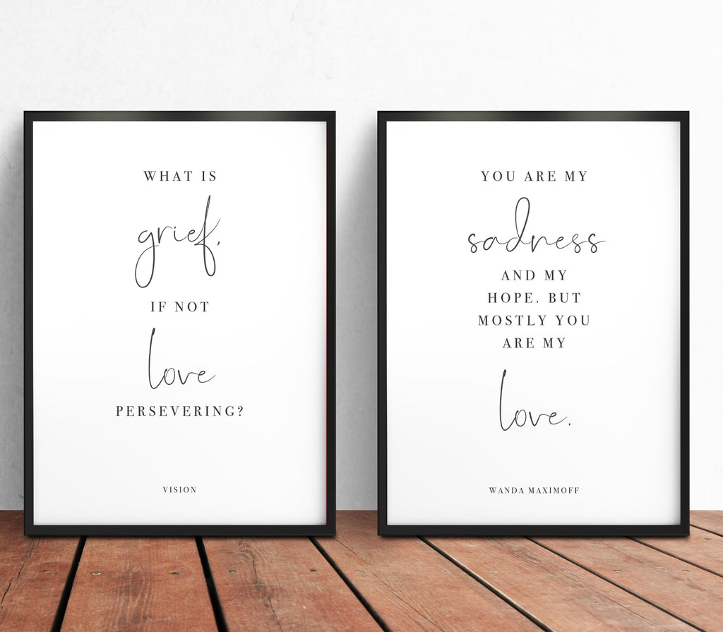 Set of 2 WandaVision Quote Posters
