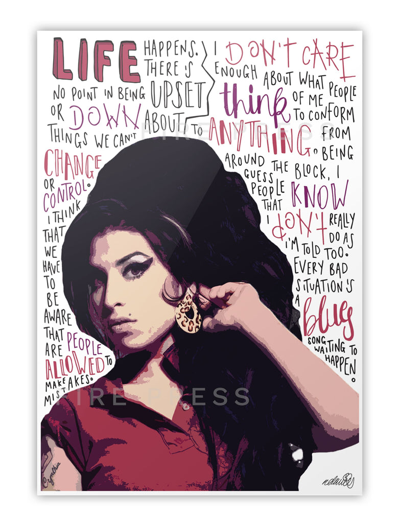 Amy Winehouse Lyrics Poster