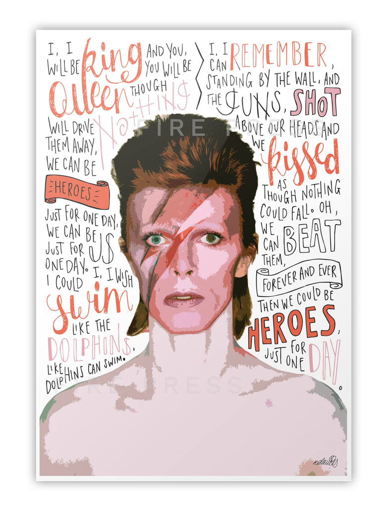 David Bowie Lyrics Poster