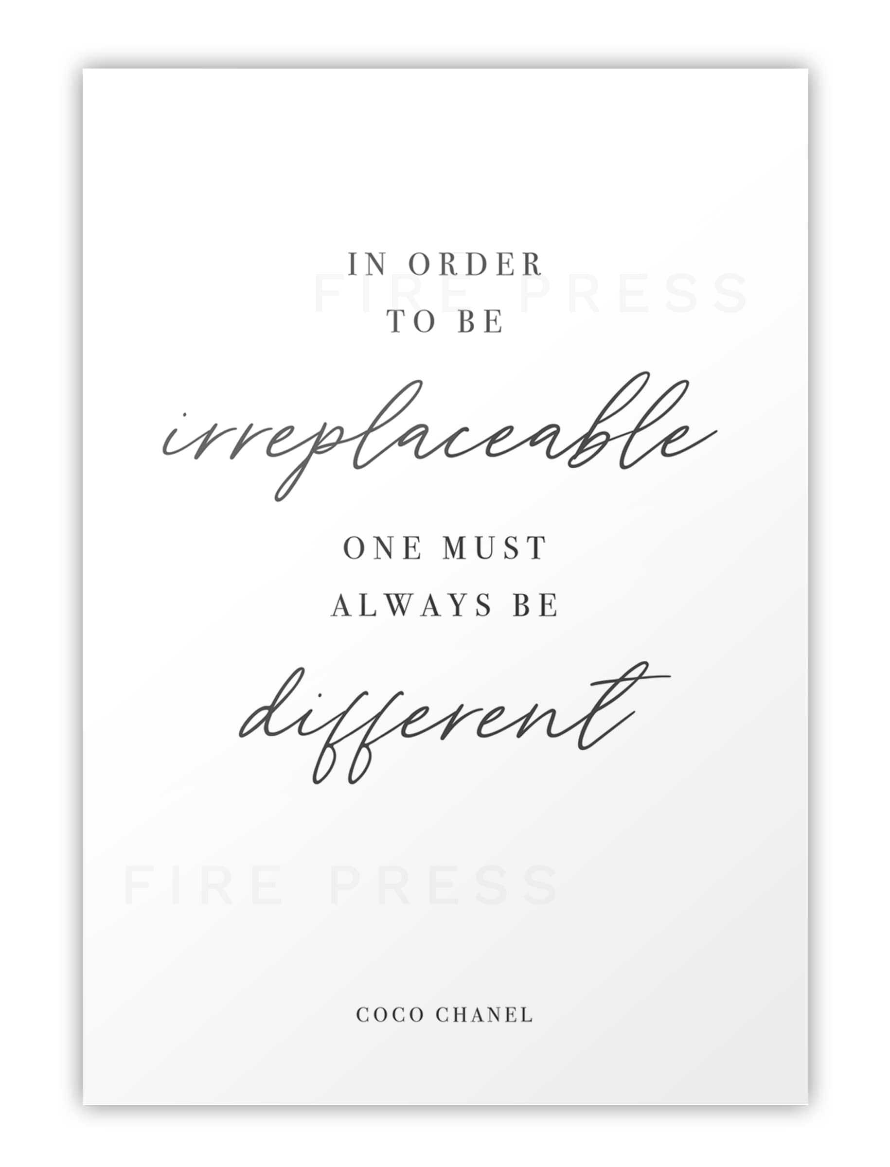 Coco Chanel Quote' Poster by dkDesign
