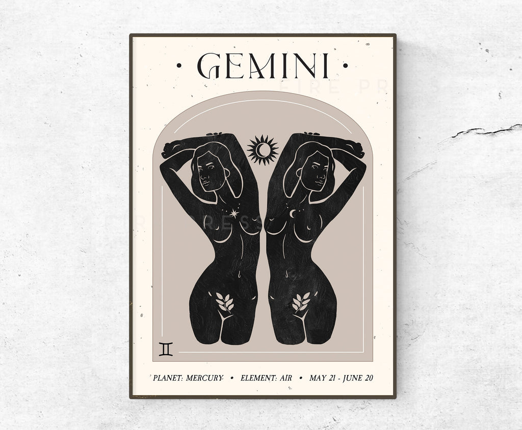 Gemini Illustrated Poster