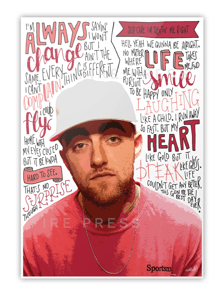 Mac Miller Lyrics Poster