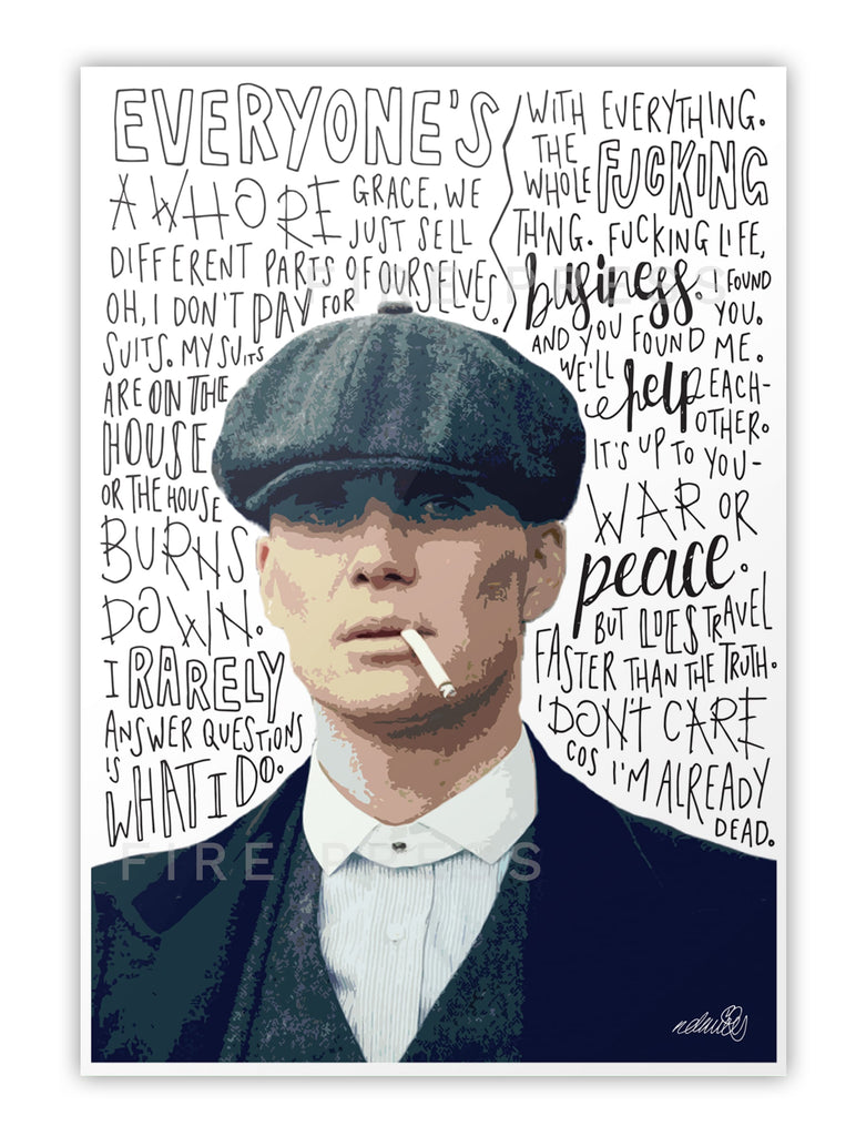 Thomas Shelby / The Peaky Blinders Quote Poster