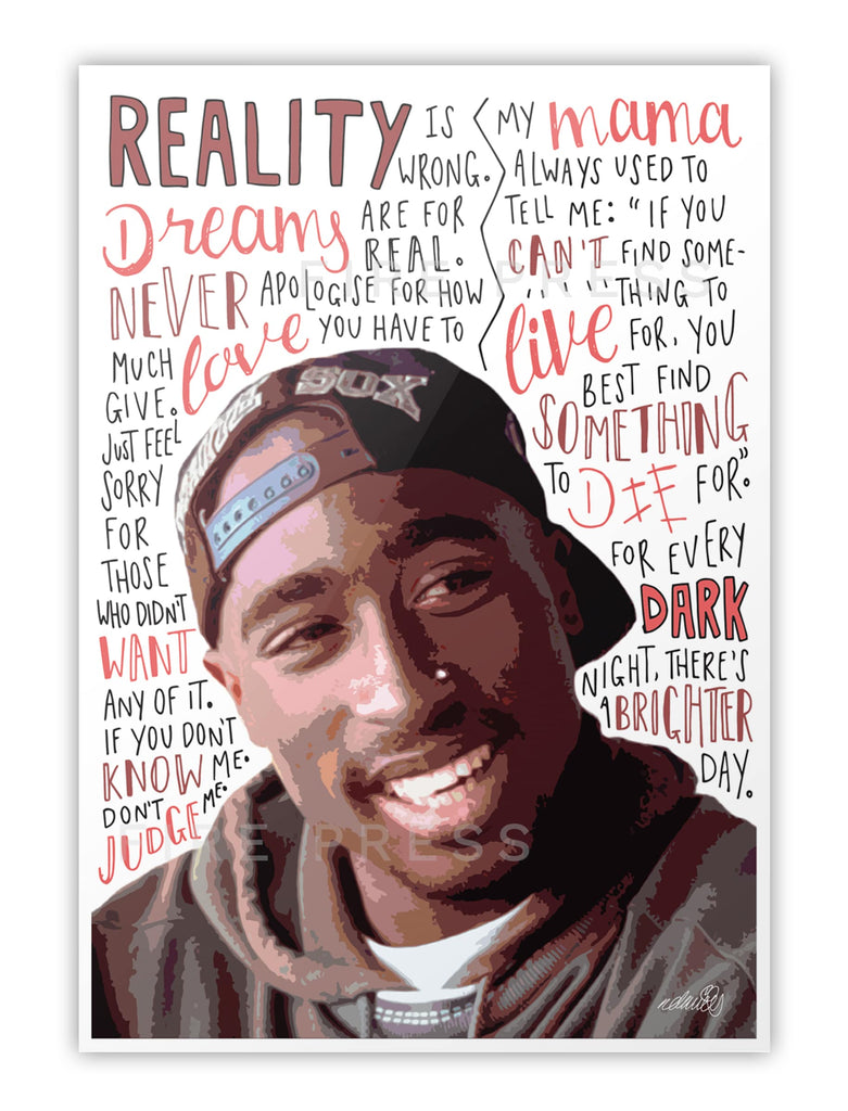 Tupac Shakur Lyrics Poster